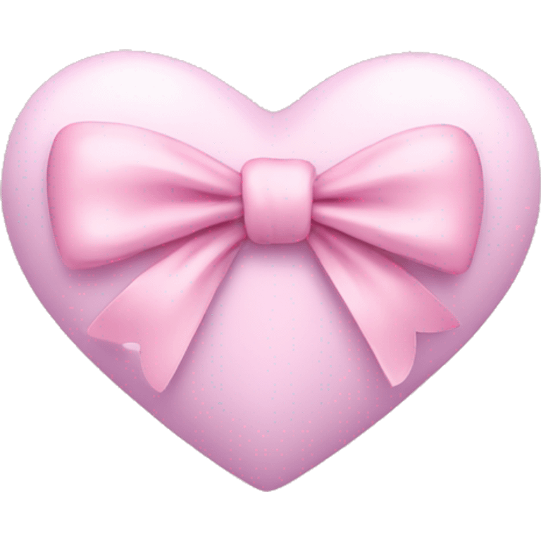 Pastel pink love heart with bow emoji