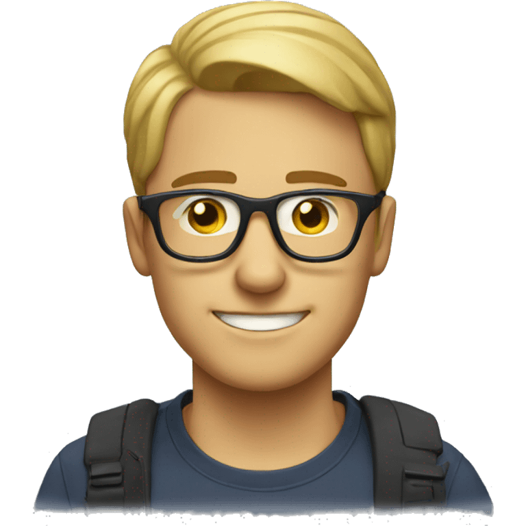 Guy with specs and techie emoji