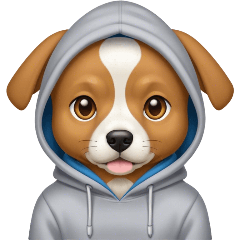 Dog with hoodie emoji