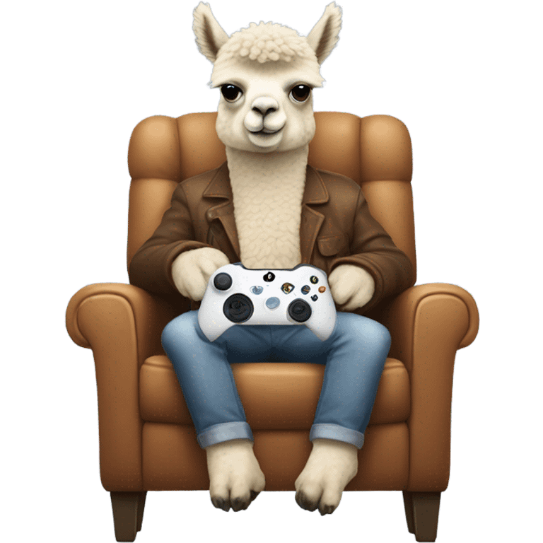 Alpaca playing Xbox emoji