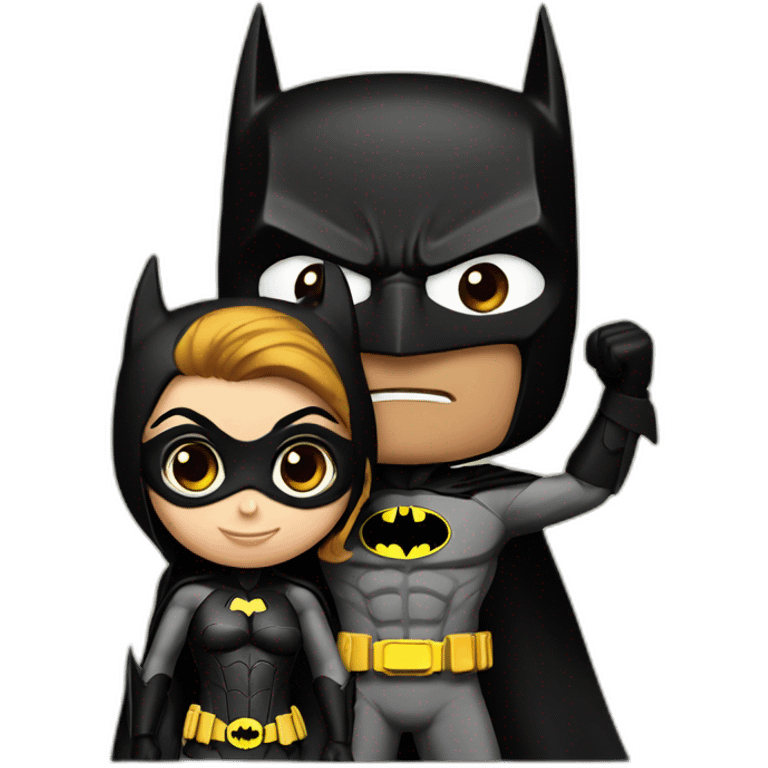 Batman and batgirl emoji