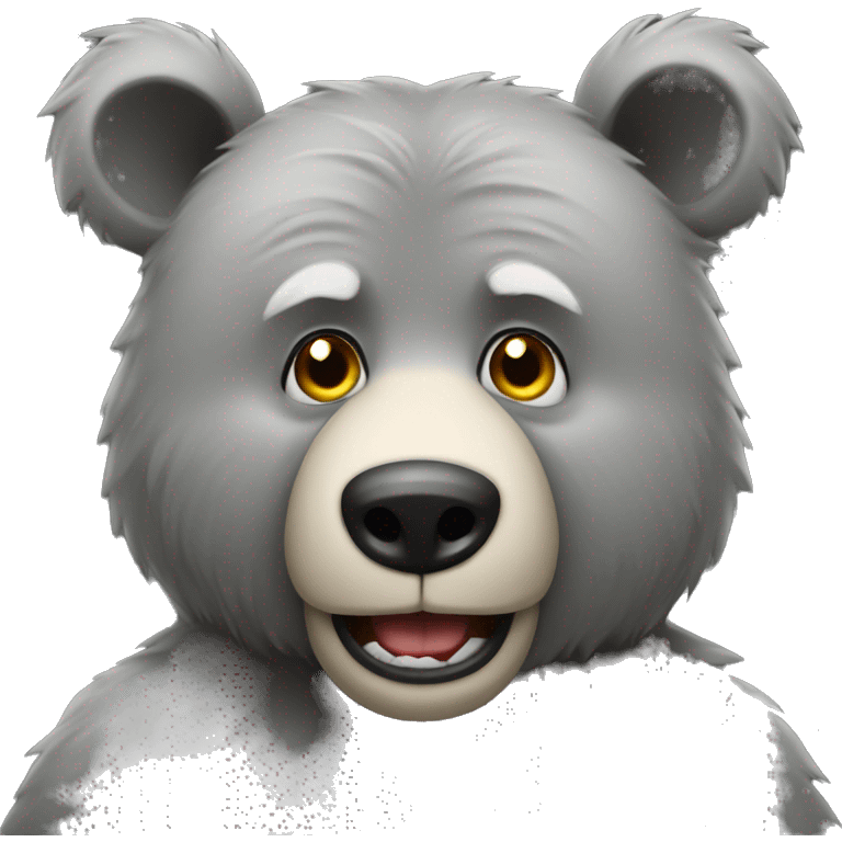 realistic-grey-bear-crazy  emoji