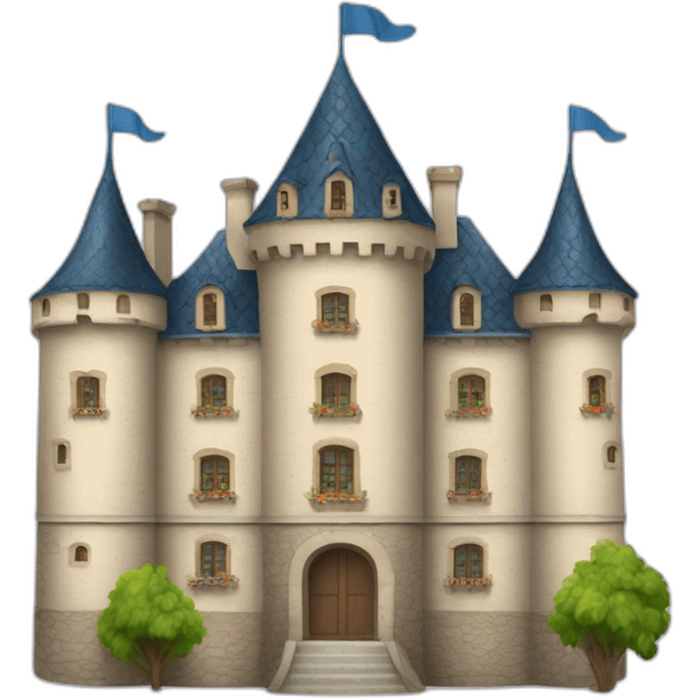 Une mami sur une château emoji