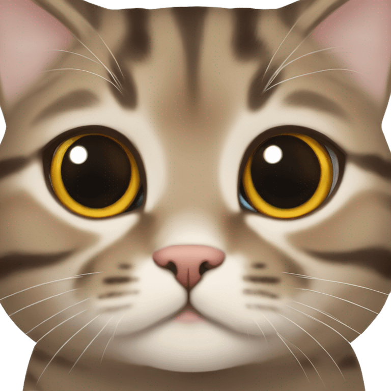 Scottish fold brown tabby emoji