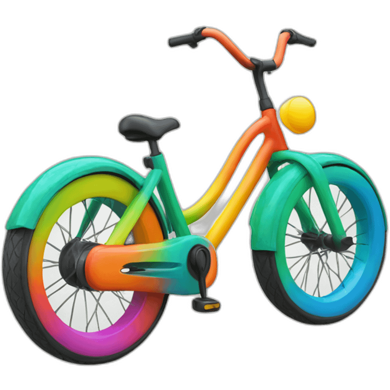 funky fun colorful bike emoji