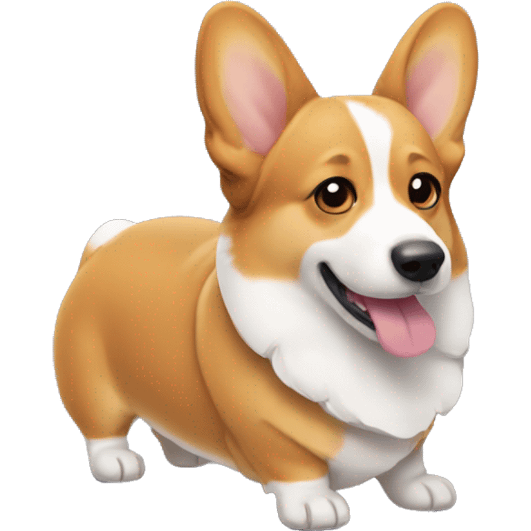 Corgi with folded ears  emoji