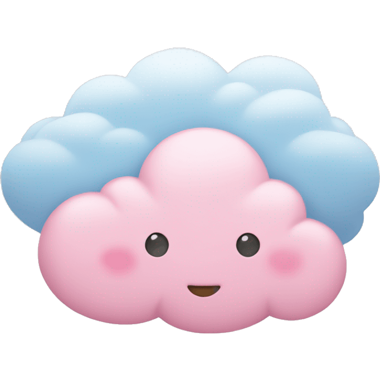 Cloud with baby pink heart emoji