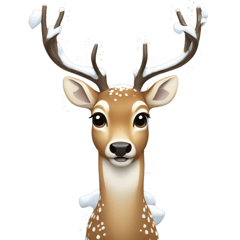 Deer in snow emoji