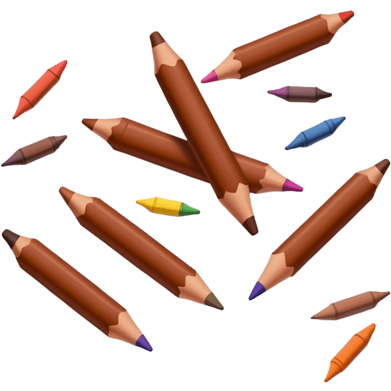 Brown crayons emoji