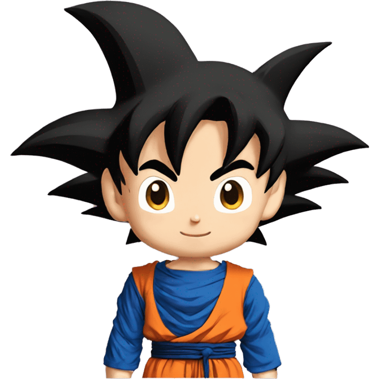 Son goku from dragon ball who show a cute heart  emoji