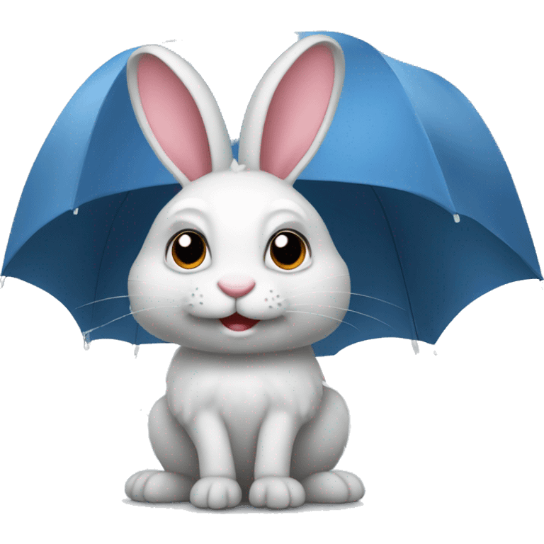 Rabbit under the umbrella emoji