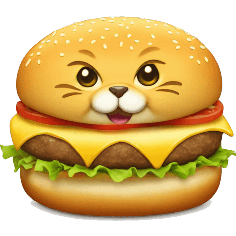 cheeseburger cat emoji