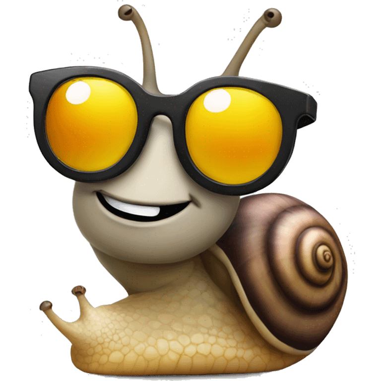 Snail with sunglasses  emoji