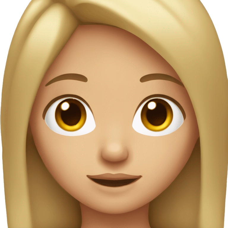 girl with brown and blonde hair  emoji