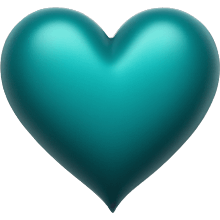 Dark cyan matte heart emoji