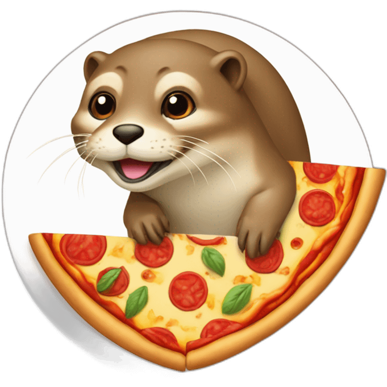 Loutre sur une pizza emoji