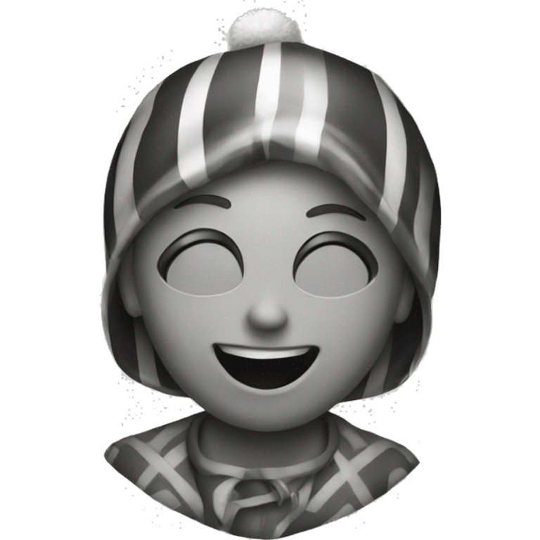 holiday gift black and white emoji