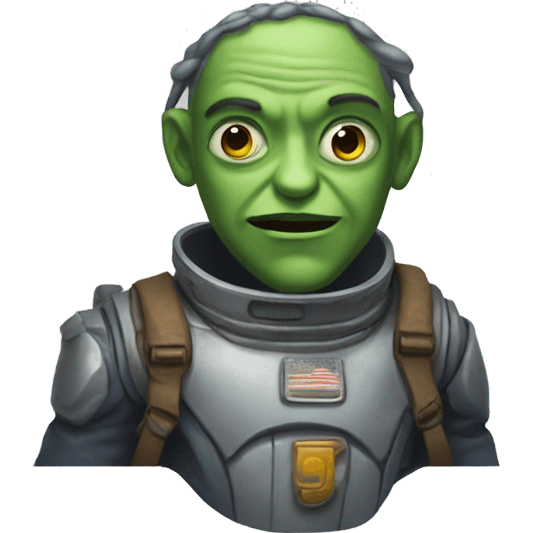 Hudson but an alien emoji