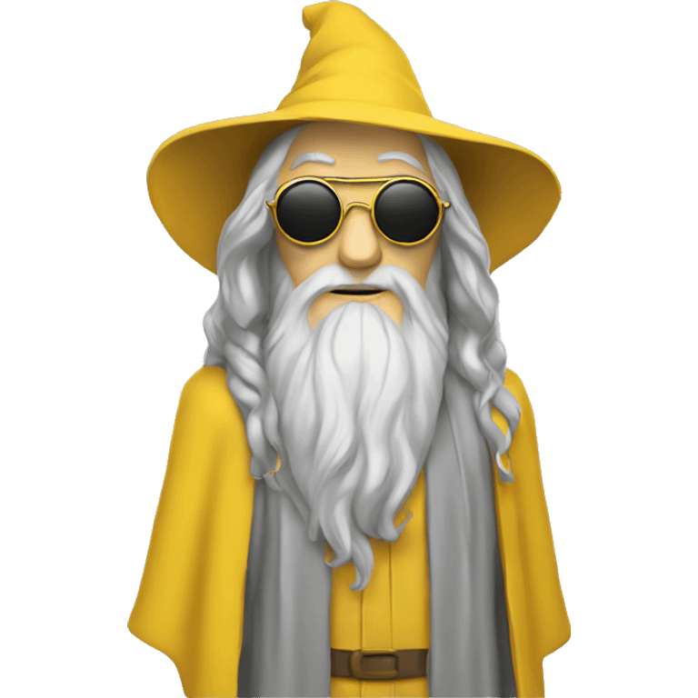 gandalf, yellow clothes, VR Glasses emoji