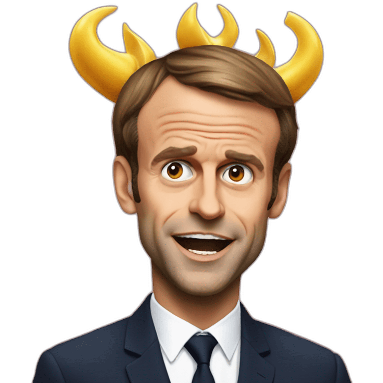 Emmanuel Macron like a devil emoji