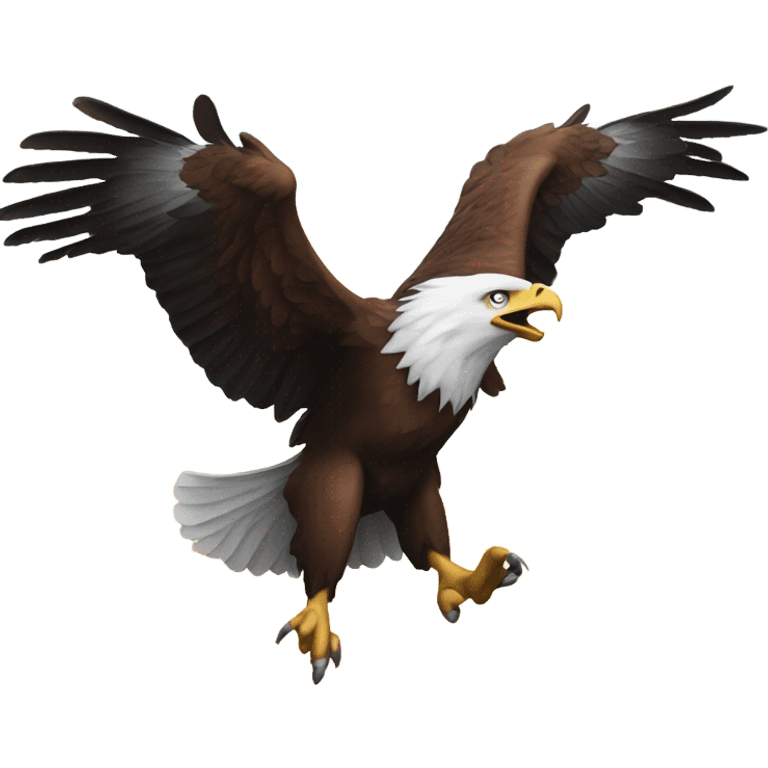 An eagle going after a ram emoji