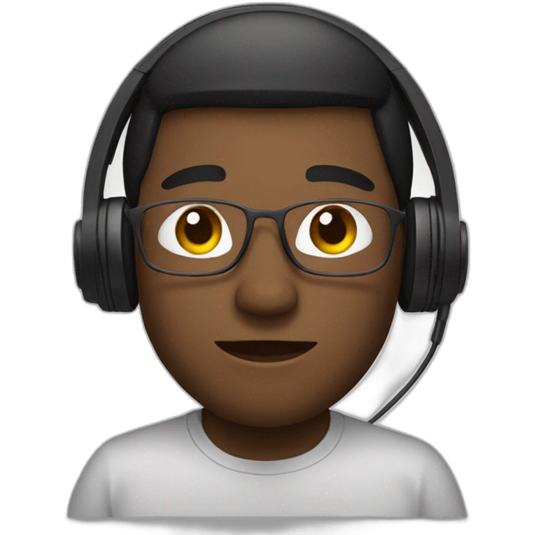 a man with headphones  emoji