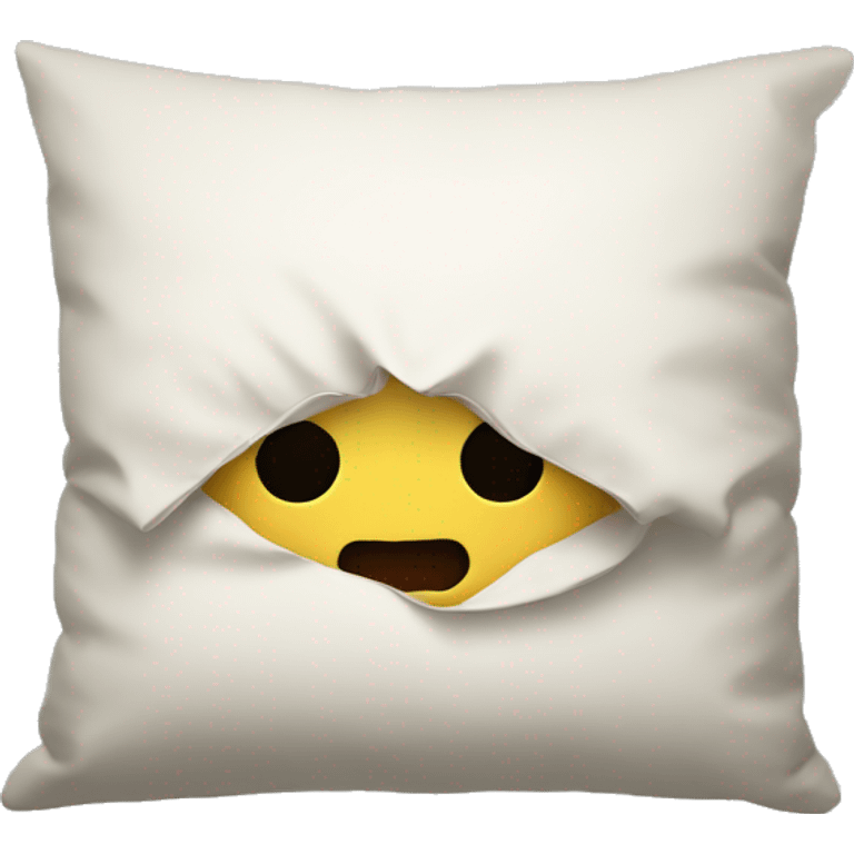 cartoon head buried in pillow emoji