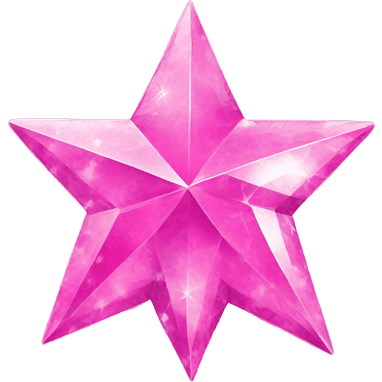 Large pink detailed crystallized star emoji