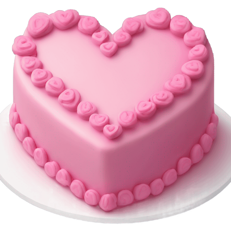 detailed pink heart cake  emoji