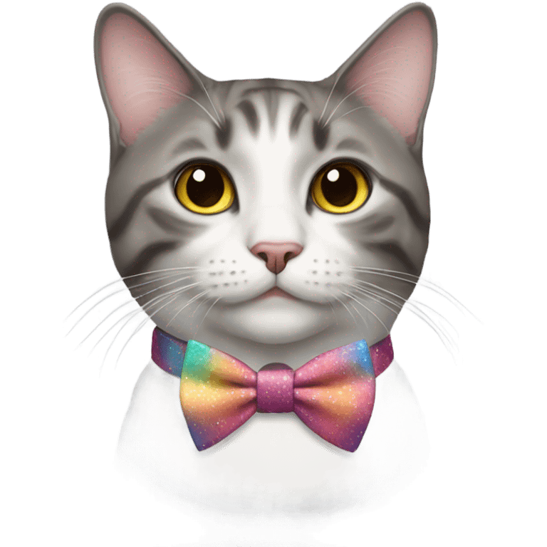 Cat with bow tie emoji