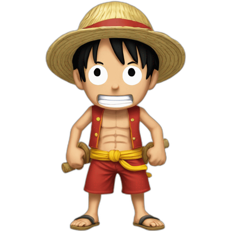 Luffy qui a des béquilles emoji