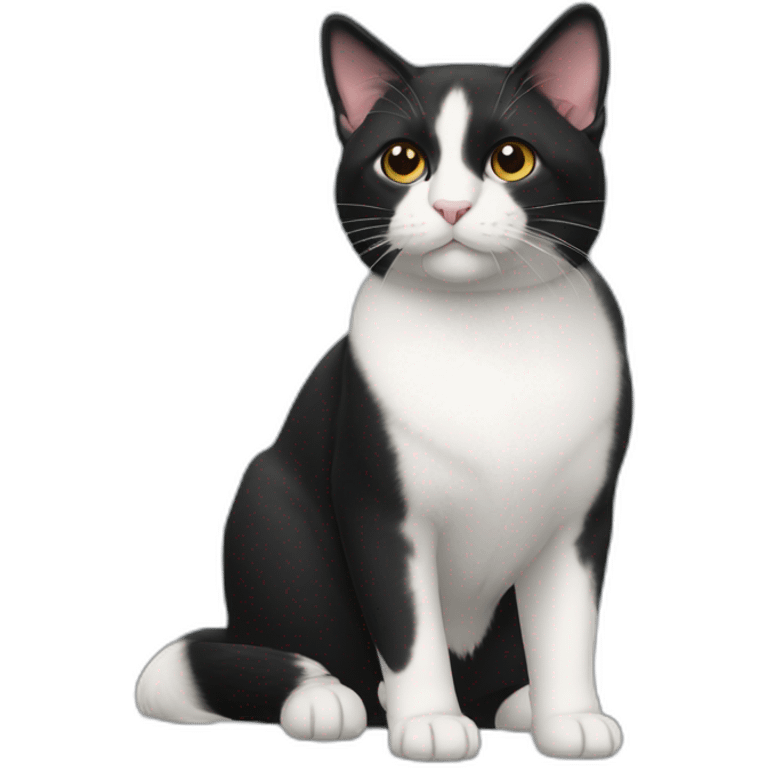 all-black-Japanese-bobtail-full-body emoji