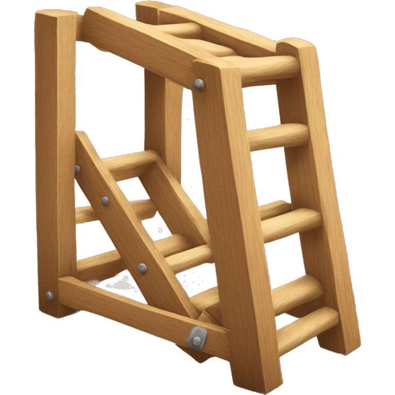 wooden lader with 10 rungs emoji