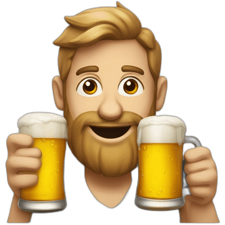 Chat buvant une bière emoji