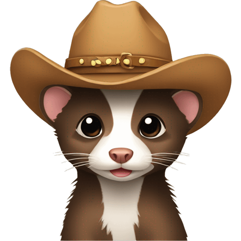 Ferret wearing cowboy hat emoji