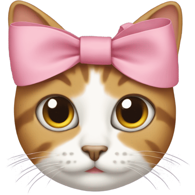 Cat wearing a bow on its head emoji