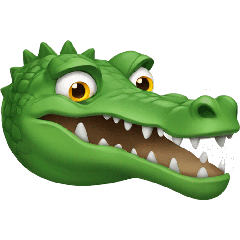 a crocodile with duck's head emoji