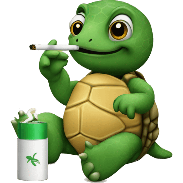 Turtle smoking  emoji