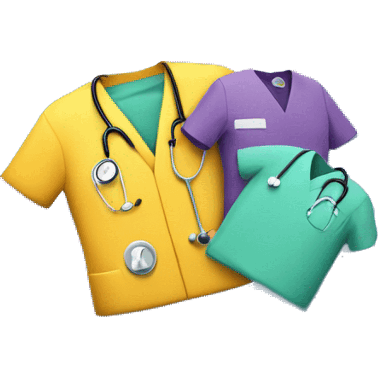 pile of medical scrubs emoji