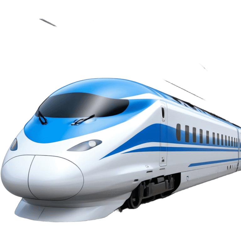 High-Speed Train (Shinkansen) - JR East (Model Year: 2021) (Iconic colour: White with blue) emoji