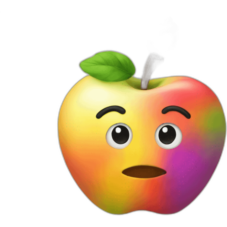 Rainbow apple emoji