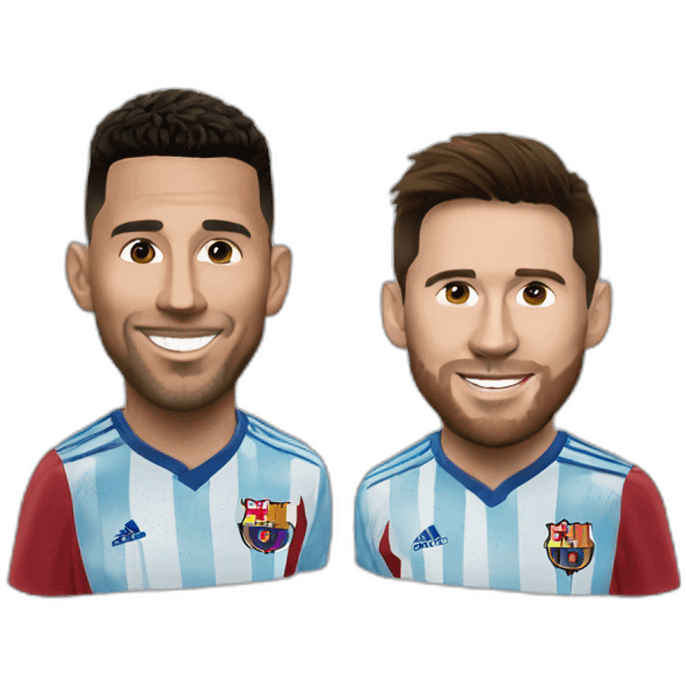 Ronaldo avec Messi emoji