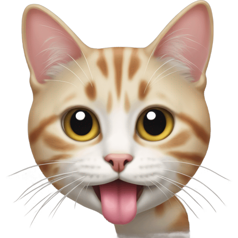 Cat with really really long tongue   emoji