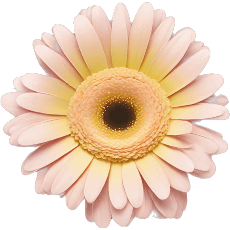 pale pink and pale yellow one flower gerbera emoji