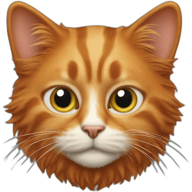 Fluffy ginger cat virologist emoji