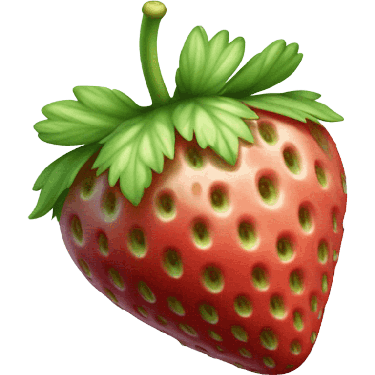 Green strawberry emoji