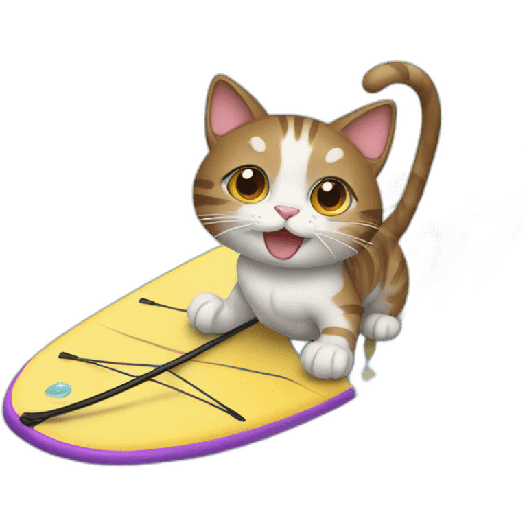 Cat on paddleboard emoji