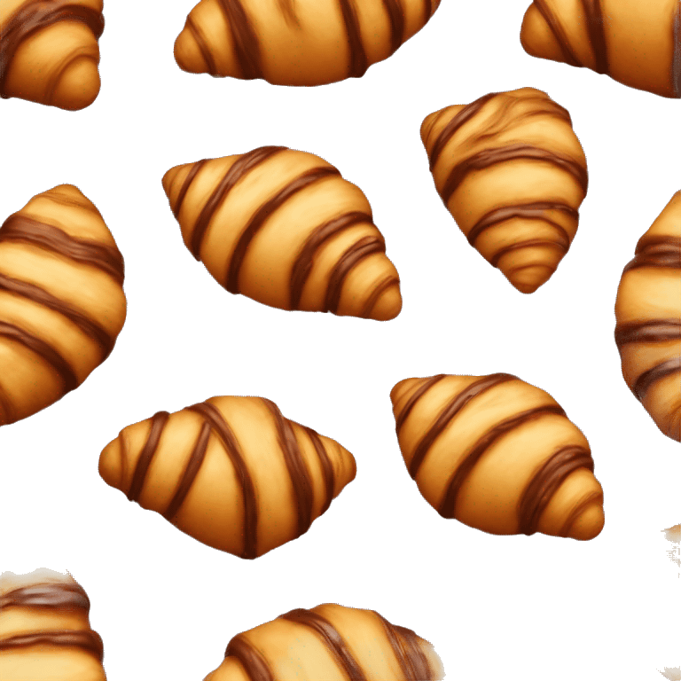 Croissant with chocolate on top emoji