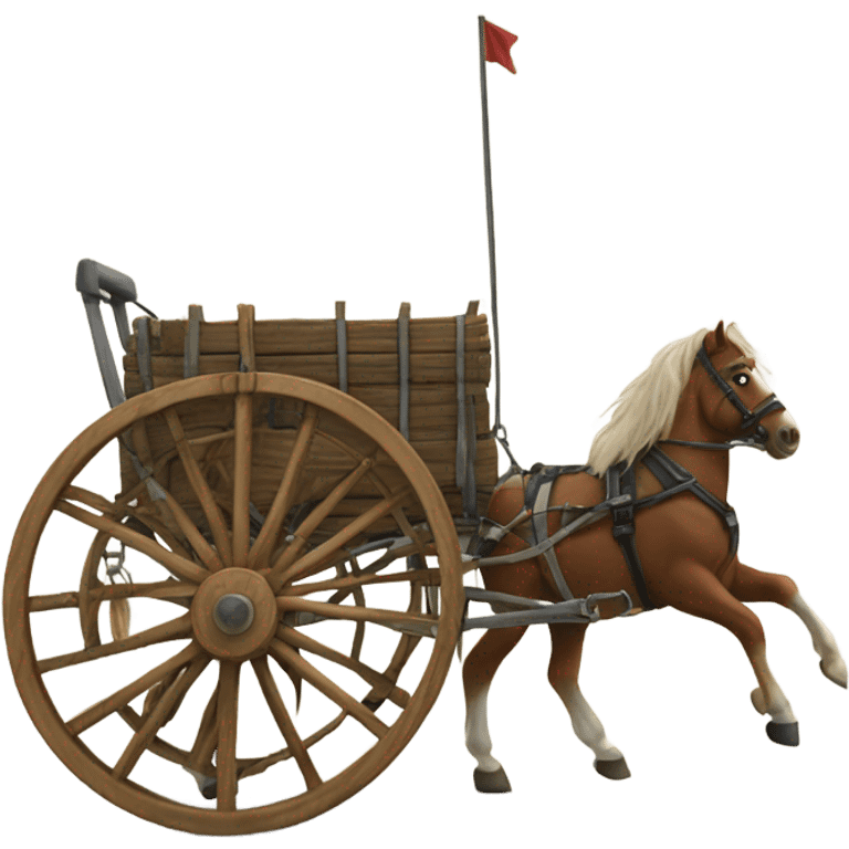 harness cart side view emoji