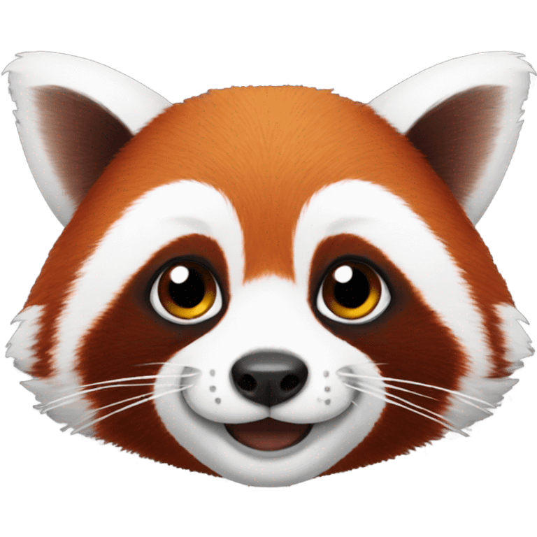 Red panda with a eyelashes emoji